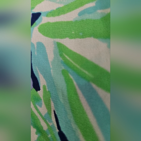 Lilly Pulitzer Candice Open Shoulder Dress In Resort Navy Uptown Trunk.Size med - Picture 8 of 8